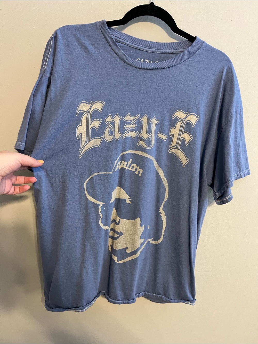 Eazy-E Graphic Tee - Blue with Cream Print